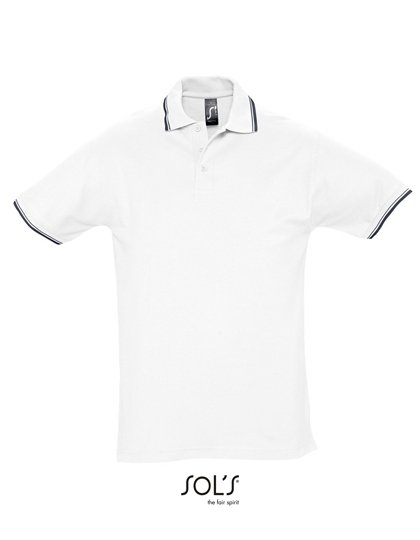 SOL´S Contrast-Polo Practice – White / Navy
