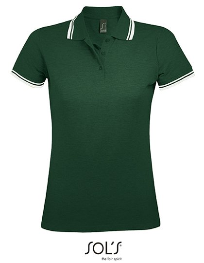 SOL´S Women's Polo Shirt Pasadena – Forest Green / White