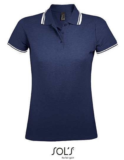 SOL´S Women's Polo Shirt Pasadena – French Navy / White