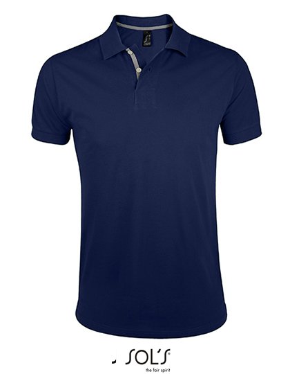 SOL´S Men's Polo Shirt Portland – French Navy / Grey (Solid)