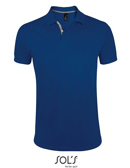 SOL´S Men's Polo Shirt Portland – Ultramarine / Grey (Solid)