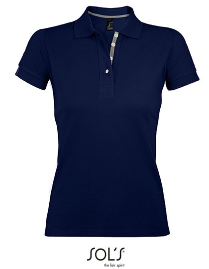 SOL´S Women's Polo Shirt Portland – French Navy / Grey (Solid)