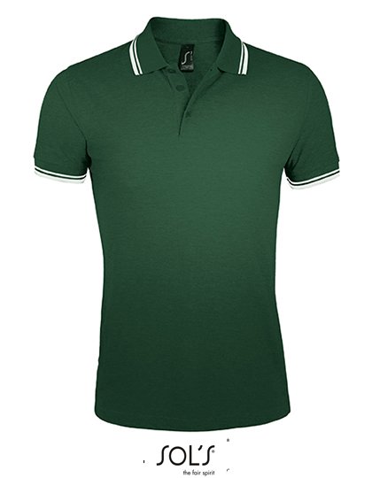 SOL´S Men's Polo Shirt Pasadena – Forest Green / White