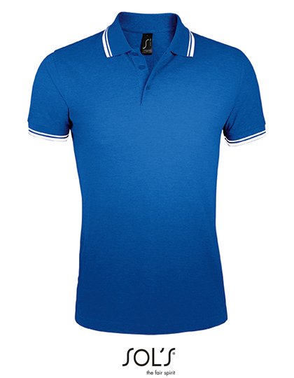 SOL´S Men's Polo Shirt Pasadena – Royal Blue 241 / White