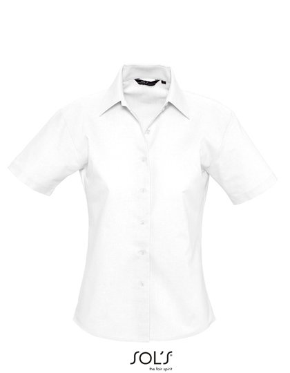 SOL´S Women's Oxford-Blouse Elite Short Sleeve – White