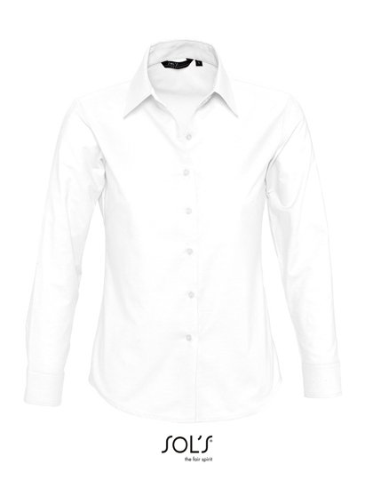 SOL´S Women's Oxford-Blouse Embassy Long Sleeve – White