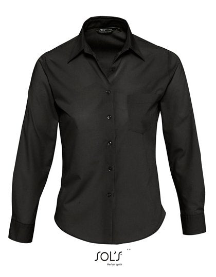 SOL´S Popeline-Blouse Executive Long Sleeve – Black