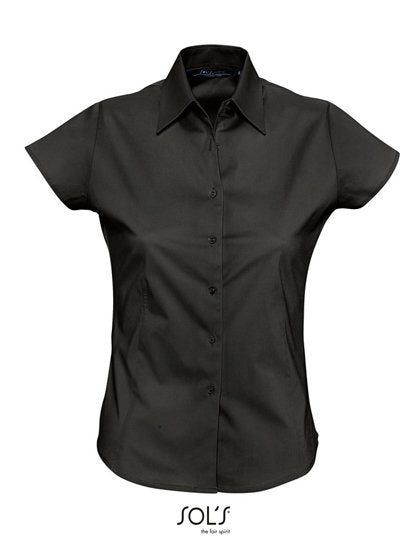 SOL´S Women's Stretch-Blouse Excess Short Sleeve – Black