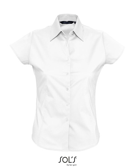 SOL´S Women's Stretch-Blouse Excess Short Sleeve – White