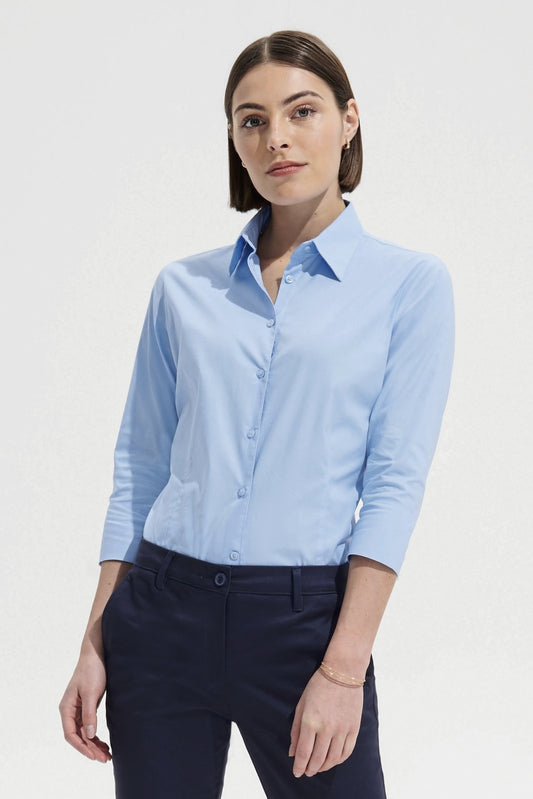 SOL´S Women's Stretch-3/4-Sleeve Blouse Effect
