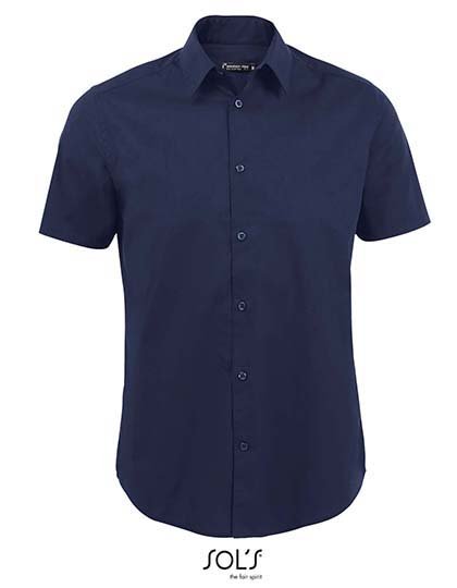 SOL´S Men's Stretch-Shirt Broadway Short Sleeve – Dark Blue