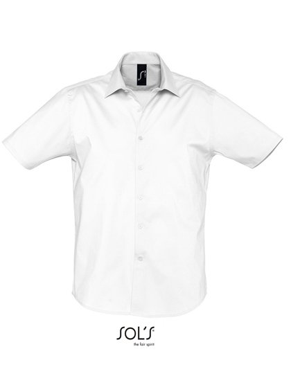 SOL´S Men's Stretch-Shirt Broadway Short Sleeve – White