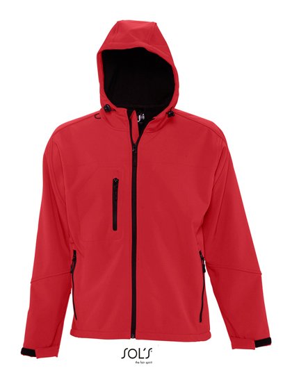 SOL´S Men's Hooded Softshell Jacket Replay – Pepper Red
