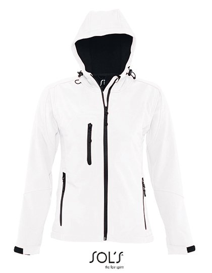 SOL´S Women's Hooded Softshell Jacket Replay – White