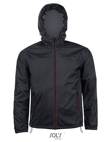 SOL´S Unisex Lined Windbreaker Skate Jacket – Black / Red
