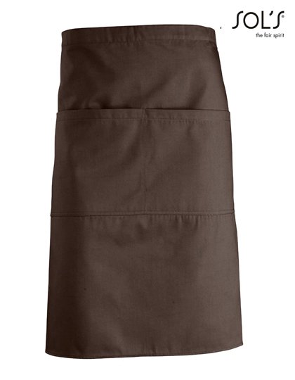 SOL´S Medium Apron Greenwich – Chocolate