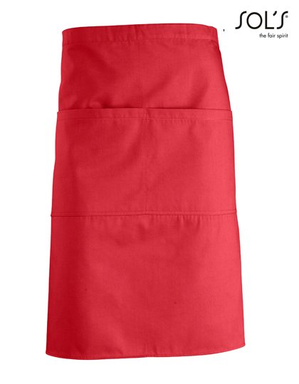 SOL´S Medium Apron Greenwich – Red