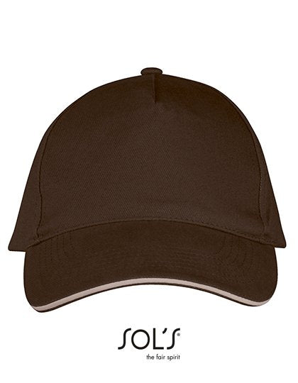 SOL´S Five Panels Cap Long Beach – Chocolate / Beige