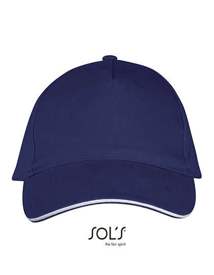 SOL´S Five Panels Cap Long Beach – French Navy / White