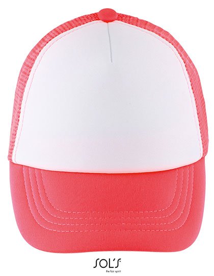 SOL´S Kids' Bubble Cap – White / Neon Coral