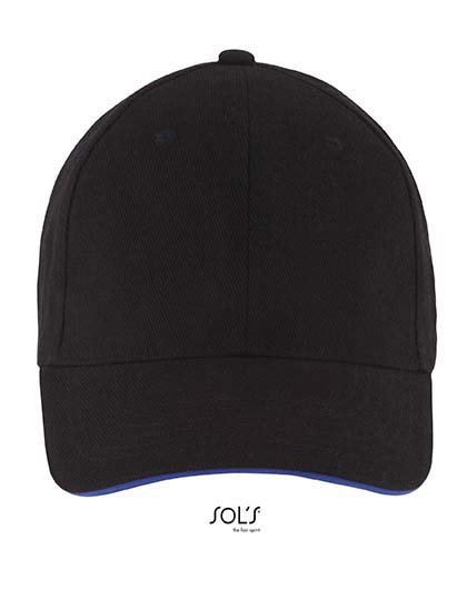 SOL´S Six Panel Cap Buffalo – Black / Royal Blue 241