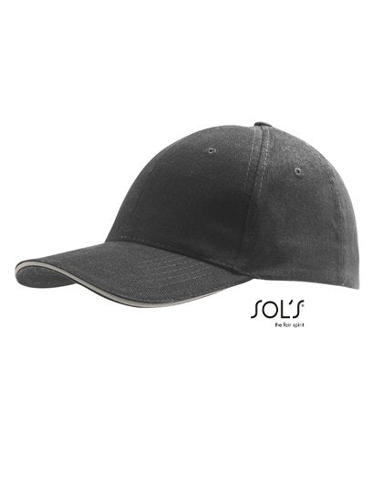 SOL´S Six Panel Cap Buffalo – Dark Grey (Solid) / Light Grey (Solid)