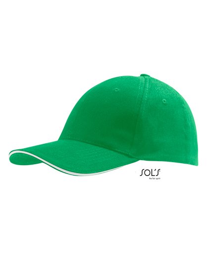 SOL´S Six Panel Cap Buffalo – Kelly Green / White