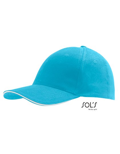 SOL´S Six Panel Cap Buffalo – Turquoise / White