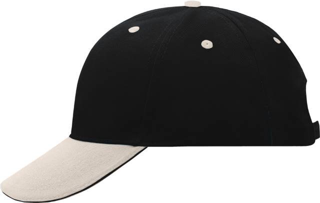 Daiber 6-Panel Sandwich Cap – Black / Beige