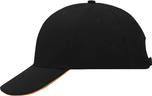 Daiber 6-Panel Sandwich Cap – Black / Orange