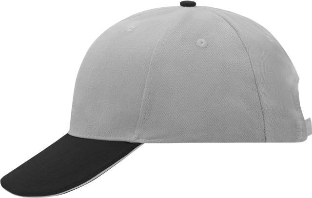 Daiber 6-Panel Sandwich Cap – Light Grey / Black