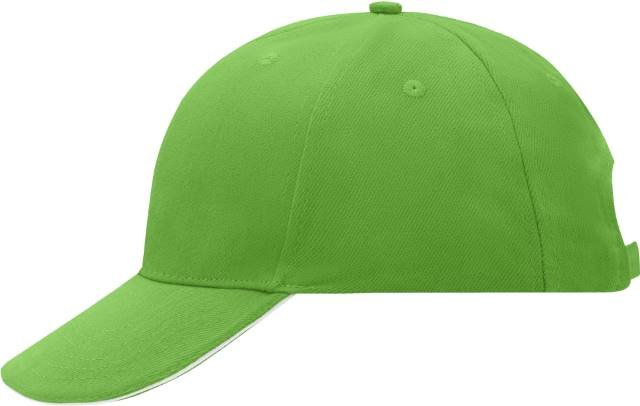 Daiber 6-Panel Sandwich Cap – Lime Green / White