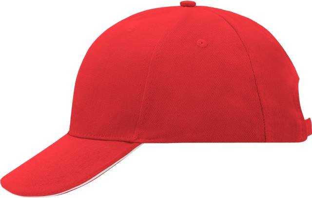 Daiber 6-Panel Sandwich Cap – Red / White
