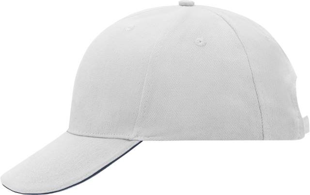 Daiber 6-Panel Sandwich Cap – White / Navy