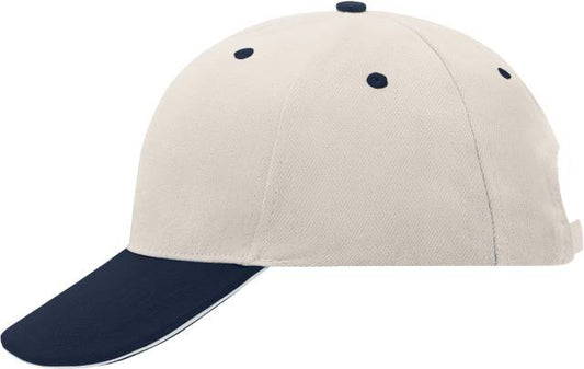 Daiber 6-Panel Sandwich Cap – Beige / Navy