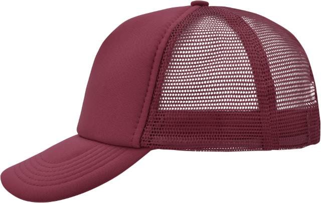 Daiber 5-Panel Polyester Mesh Cap – Burgundy