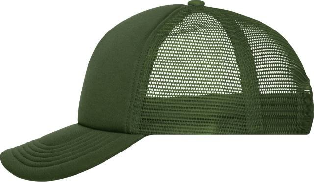 Daiber 5-Panel Polyester Mesh Cap – Dark Olive