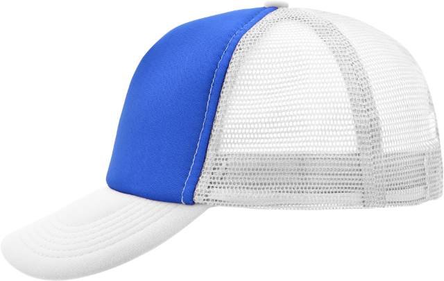 Daiber 5-Panel Polyester Mesh Cap – Royal / White