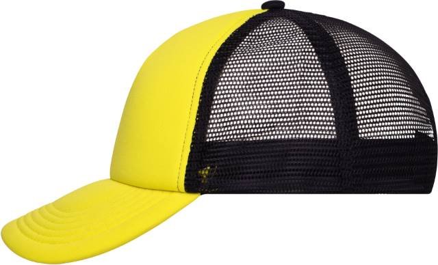 Daiber 5-Panel Polyester Mesh Cap – Sun Yellow / Black