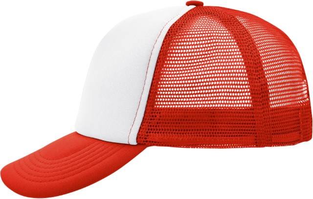 Daiber 5-Panel Polyester Mesh Cap – White