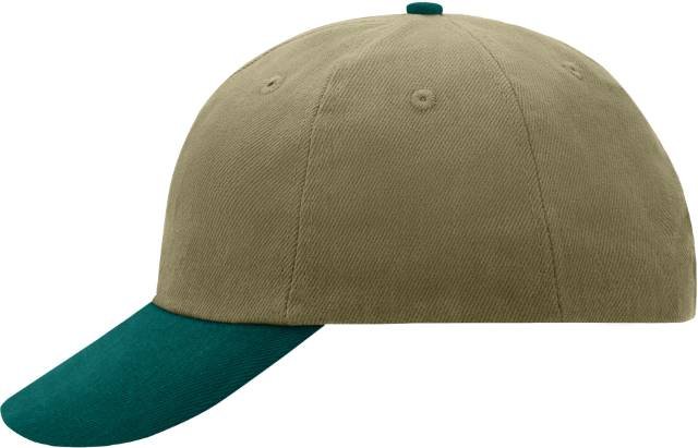 Daiber 6-Panel Raver Cap – Beige / Dark Green