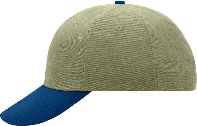 Daiber 6-Panel Raver Cap – Light Khaki / Navy