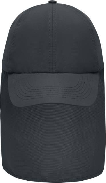 Daiber 6 Panel Cap with Neck Guard – Carbon