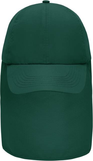 Daiber 6 Panel Cap with Neck Guard – Dark Green