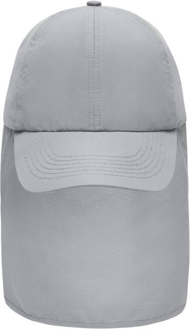 Daiber 6 Panel Cap with Neck Guard – Grey