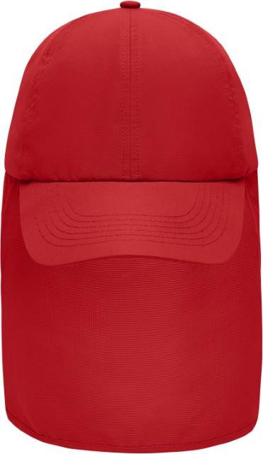 Daiber 6 Panel Cap with Neck Guard – Red