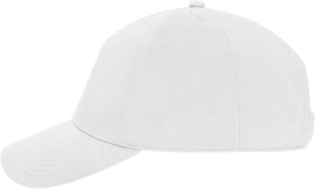 Daiber 5 Panel Laser-Cut Cap – White