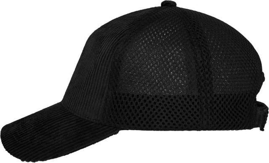 Daiber 6 Panel Corduroy-Mesh Cap – Black / Black