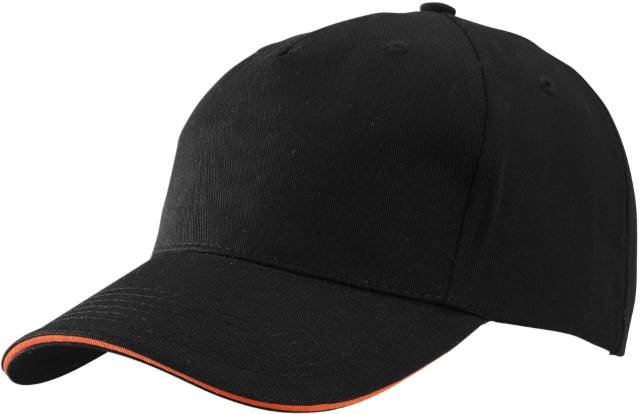 Daiber 5 Panel Sandwich Cap – Black / Orange
