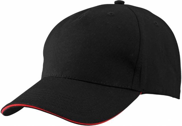 Daiber 5 Panel Sandwich Cap – Black / Red